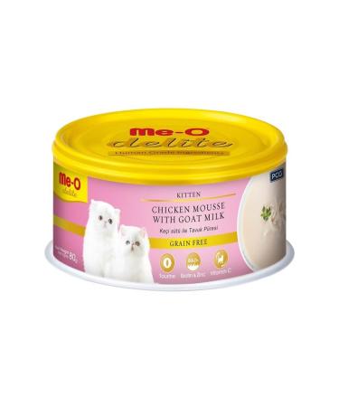 me-o Delite Grain-Free Goat Milk Chicken Kitten Canned Food 80 gr Set of 6