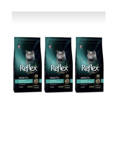 Reflex Plus Sterilized Cat Food Salmon 1.5kg X 3 Pieces