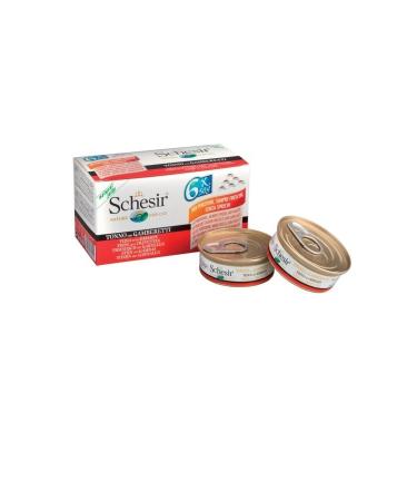 Schesir Multipack Canned Cat with Tons and Shrimp 6 X 50 Gr