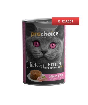 Pro Choice Canned Chicken Kitten Food 400 Gr (12 Pieces)
