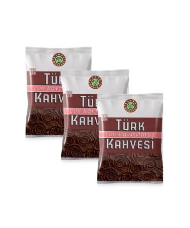 Coffee World Dark Roasted Turkish Coffee 100 Gr (Pack of 3) 3 Packs of 100gr Dark Roasted Coffee