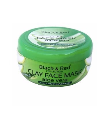 Black Red Black&red Alovera Clay Face Mask