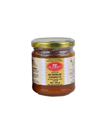 ALTUNAY Bee Products Mix 5 (honey pollen propolis royal jelly bee bread) 200 gr