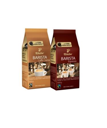 Tchibo Barista Series Espresso + Crema Bean Coffee 1000 Gr Set of 2