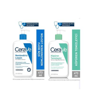 CeraVe Moisturizing Lotion 473 Ml + Foaming Cleanser 473 Ml