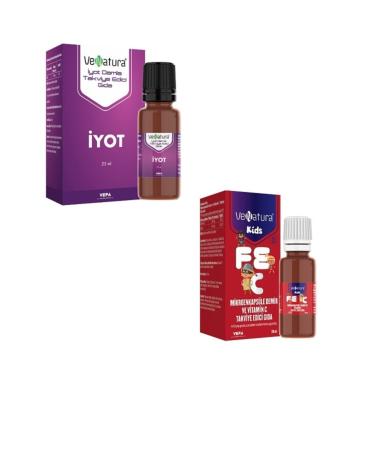 Venatura Iodine 150 Mg 25 Ml + Kids Microencapsulated Iron and Vitamin C Supplement 20 Ml