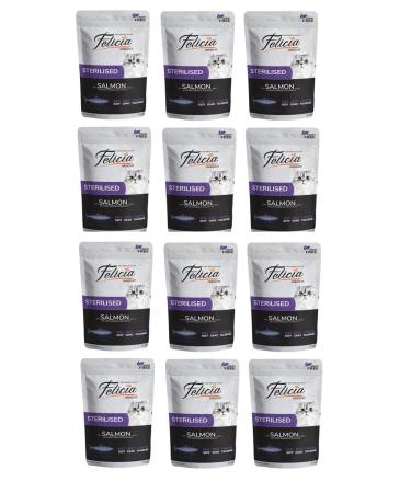 Felicia Grain-Free Sterilized Barren Salmon Wet Food 85 Gr. X 12 Pieces