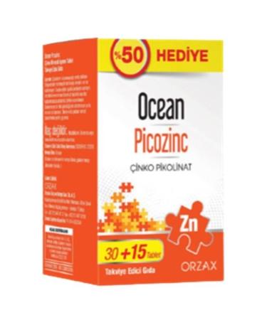 Ocean Picozinc Zinc Supplement 15 Mg 45 Tablets