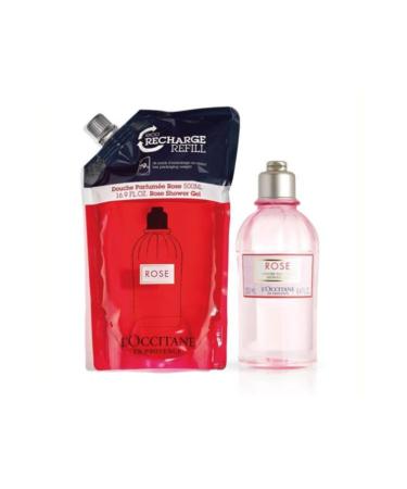 L'Occitane Rose Shower Gel Economic Refill Duo 250ml + 500ml