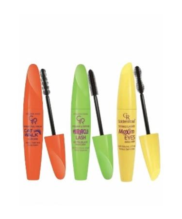 Golden Rose Black Mascara Define Miracle Lash Maxim Eyes Full Wolume Set of 3