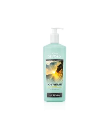 Avon For Men Grapefruit and Cedarwood Scented X-treme 2 in 1 Hair & Body Shampoo 720 Ml