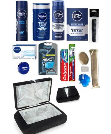 NIVEA Groom Engagement Wedding Dowry Chest - Bath Loofah Set