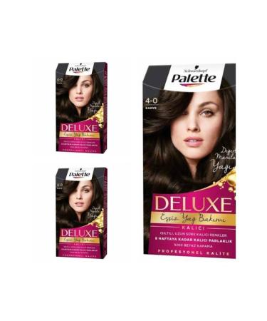 Palette Deluxe Hair Dye 4-0 Brown 3 Pieces