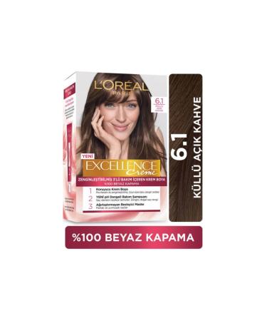 L'Oreal Paris L'or al Paris Excellence Creme Hair Dye - 6.1 Ash Light Brown