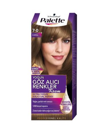 Palette Natural Intense Eye-Catching Colors Cream Hair Dye 7.0 Blonde