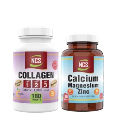 Ncs Collagen Type 1-2-3 Collagen 1000 Mg Glutathione 180 Tablets Calcium Magnesium 120 Tablets