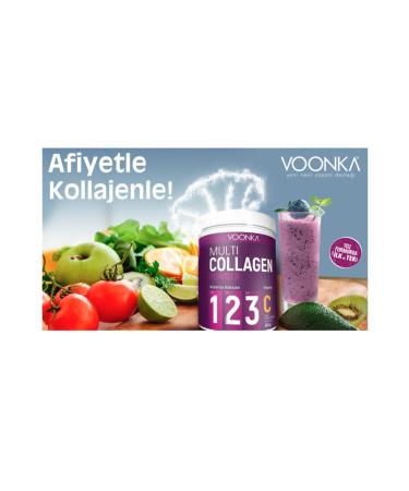 Voonka Multi Collagen Powder Hydrolyzed Collagen (Type I&II&III) Vitamin C Containing Supplementary Food