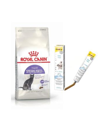 Royal Canin Sterilized Cat Food 4 Kg + Gimcat Kitten Paste 50 (original)