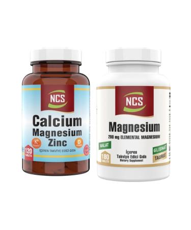 Ncs Magnesium Elemental 180 Tablets Calcium Zinc 120 Tablets