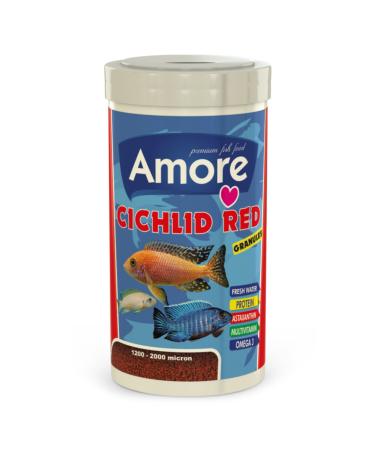 AMORE Cichlid Red Granules 1000ml Malawi Cichlid Fish Food