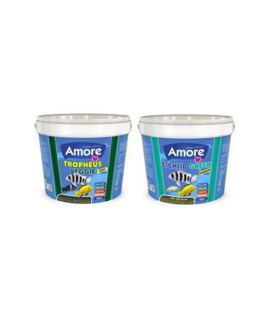 AMORE Tropheus Veggie + Cichlid Green 3 Kg Bucket
