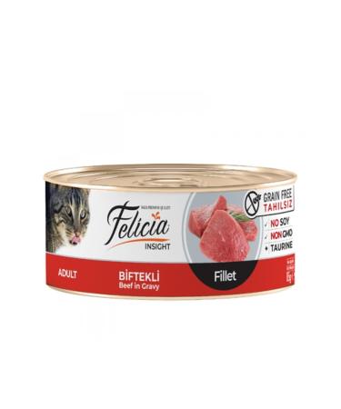 Baylanpet Felicia Grain-Free 85 Gr - Steak Fillet Canned Cat Food 6x85gr