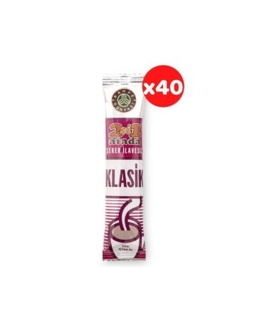 Coffee World 2 in 1 Classic Coffee (Pack of 40) 40 Packs of 12 Gr 2 in 1 Coffee