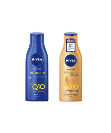NIVEA Body Lotion Firming Tan 200 ml + Q10 Body Firming Vitamin C 250 ml