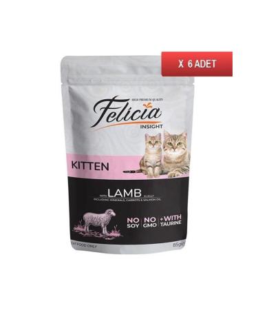 Felicia Pouch Lamb Kitten Cat Canned Food Grain-Free 85 gr X 6 Pieces