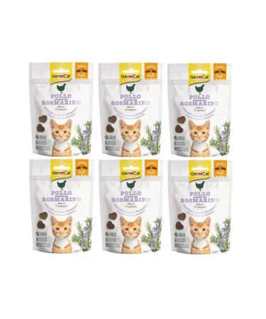 Gimcat Crunchy 6 Pieces Snacks Chicken & Rosmery Cat Reward 50 Gr Grain Free