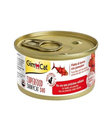 Gimcat Shinycat Sf Fillet Canned Cat Food Tuna Fish Tomato 70gr