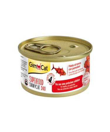 Gimcat Shinycat Tuna Fish Tomato Canned Cat Food 70 Gr X 6 Pieces