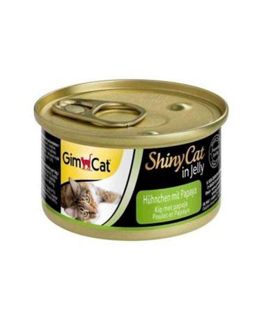 Gimpet Gimcat Shinycat Chicken Meat and Papaya Jelly Cat Canned Food 70 Gr