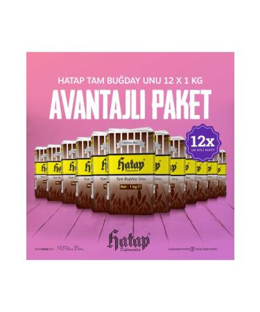Hatap Mills Hatap Whole Wheat Flour 12 X 1 Kg Advantageous Package