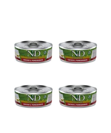 N & D Prime Grain-Free Chicken Pomegranate Adult Cat Canned Food 80 Gr 4 Pieces