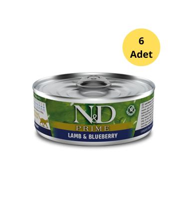 N & D Prime Grain-Free Lamb & Blueberry Adult Cat Canned Food 80 G X 6 Pieces