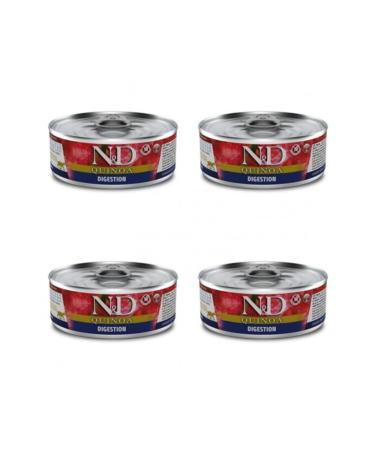 N & D Quinoa Digestion Quinoa Lamb and Artichoke Cat Canned Food for Sensitive Digestion 80 Gr 4 Pieces