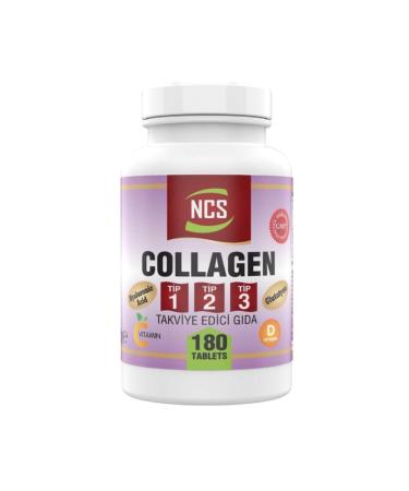 Ncs 180 Tablets Hydrolyzed Collagen Type 1-2-3 Glutathione Vitamin D&e