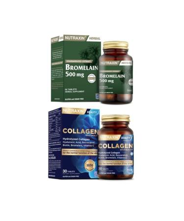 Nutraxin Bromelain 500 Mg 60 Tablets + 30 Tablets Containing Hydrolyzed