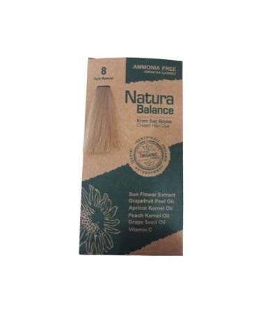 NATURABALANCE Hair Dye - Organic Certified No:8 Light Blonde