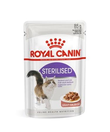 Royal Canin Sterilized Gravy Neutered Cat Pouch Wet Food 85 Gr X 12
