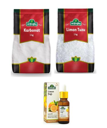 Arifo lu 3 Piece Set Baking Soda - Lemon Salt - Lemon Oil