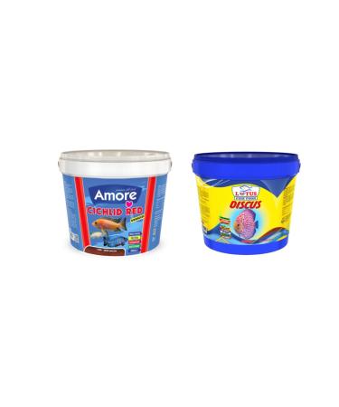 AMORE Cichlid Red Bucket + Lotus Discus Bucket 3 Kg