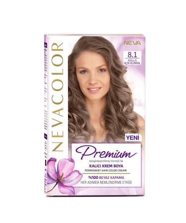 NEVA COSMETICS Nevacolor Premium Permanent Cream Set Paint 8.1 Ash Light Blonde