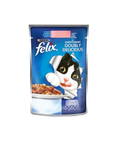 FELIX Adult Cat Pouch with Salmon and Sardines 6 Pcs Advantage Package