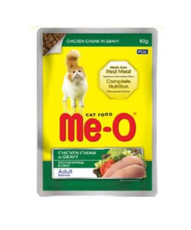 me-o Chicken Chunk In Gravy Pouch 80 Gr 12 Liters