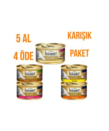 Gourmet Gold Canned Cat Food 5x85gr