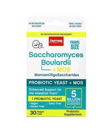 Jarrow Formulas Saccharomyces Boulardii + MOS 5 Billion 30 Veggie Caps
