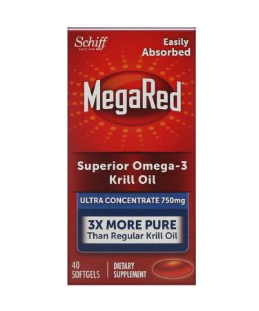 Schiff MegaRed Superior Omega-3 Krill Oil 750 mg 40 Softgels
