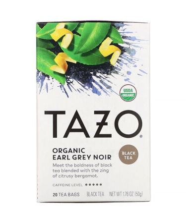 Tazo Teas Organic Earl Grey Noir Black Tea 20 Tea Bags 1.76 oz (50 g)